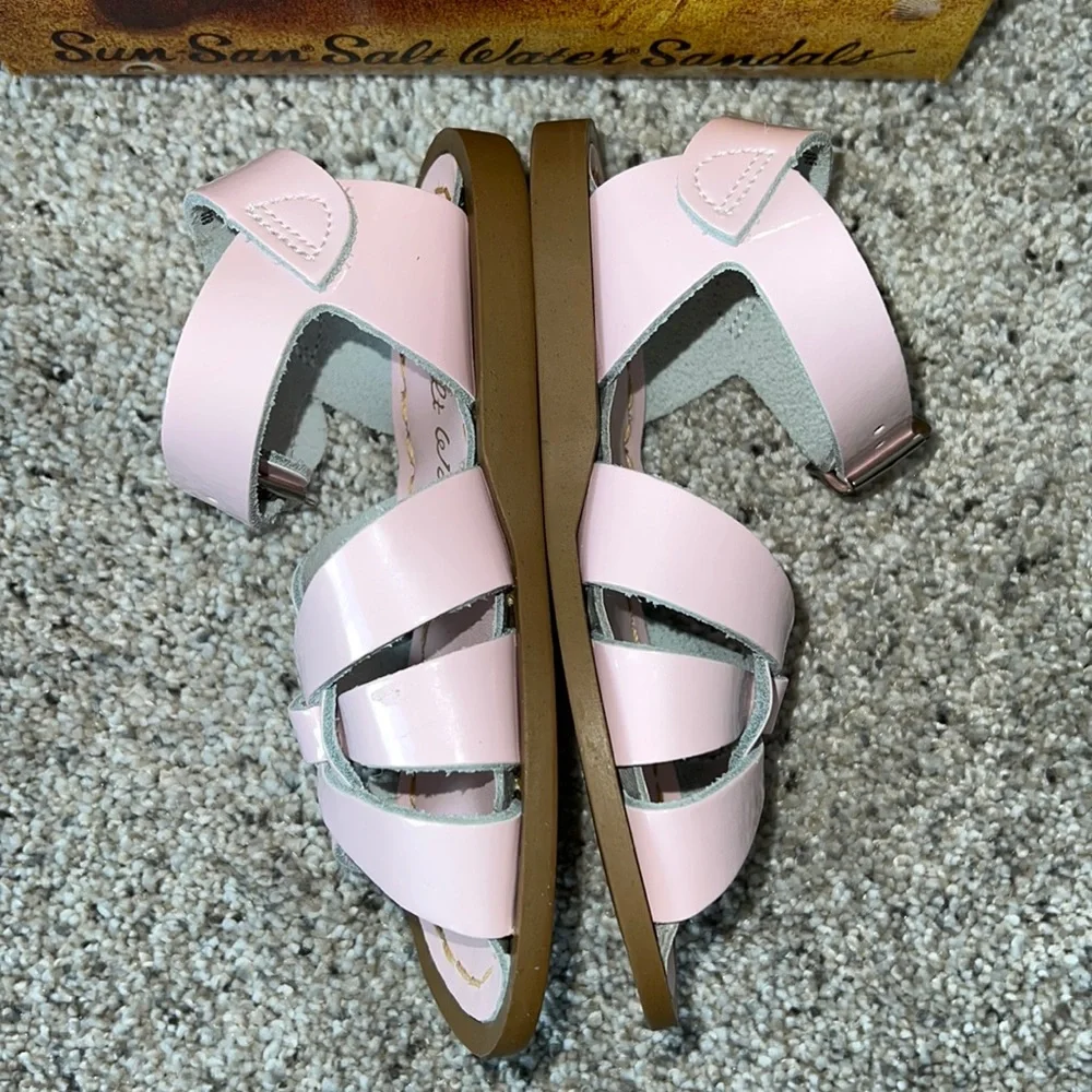 AUTH NIB Salt Water the Original Sandal Toddler Little Kids SHINY PINK